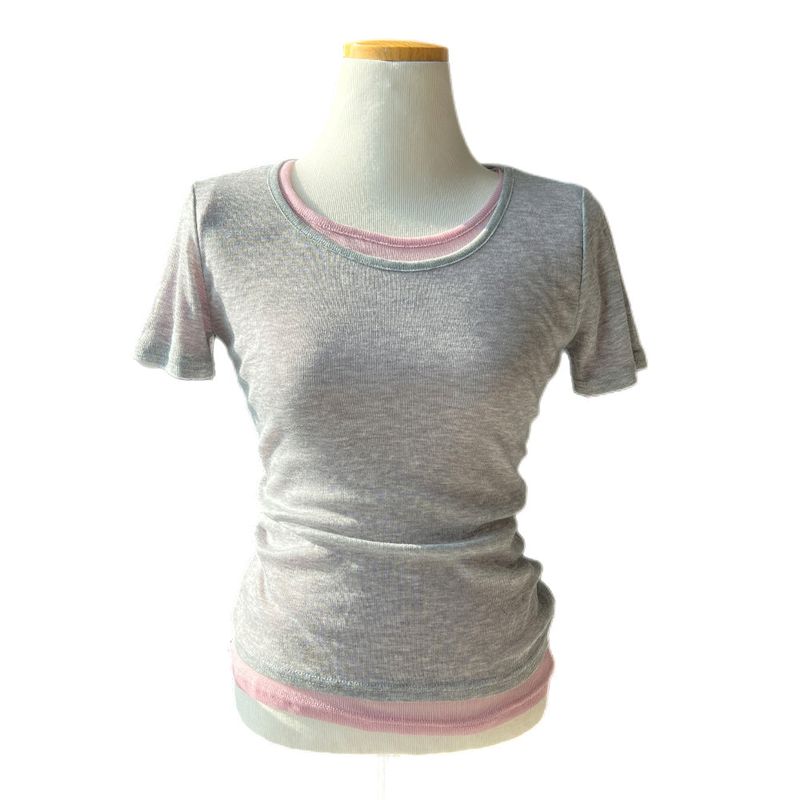 Melting Sheer Layered Half Sleeve Tee