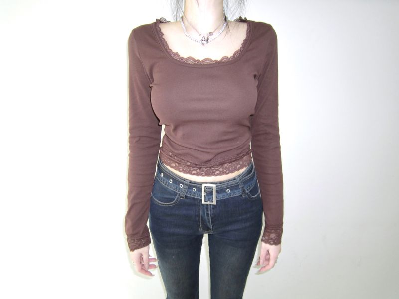 Lace long sleeves-T