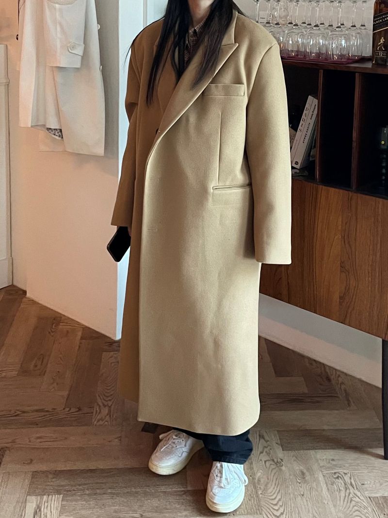 Rio three-button classic long coat