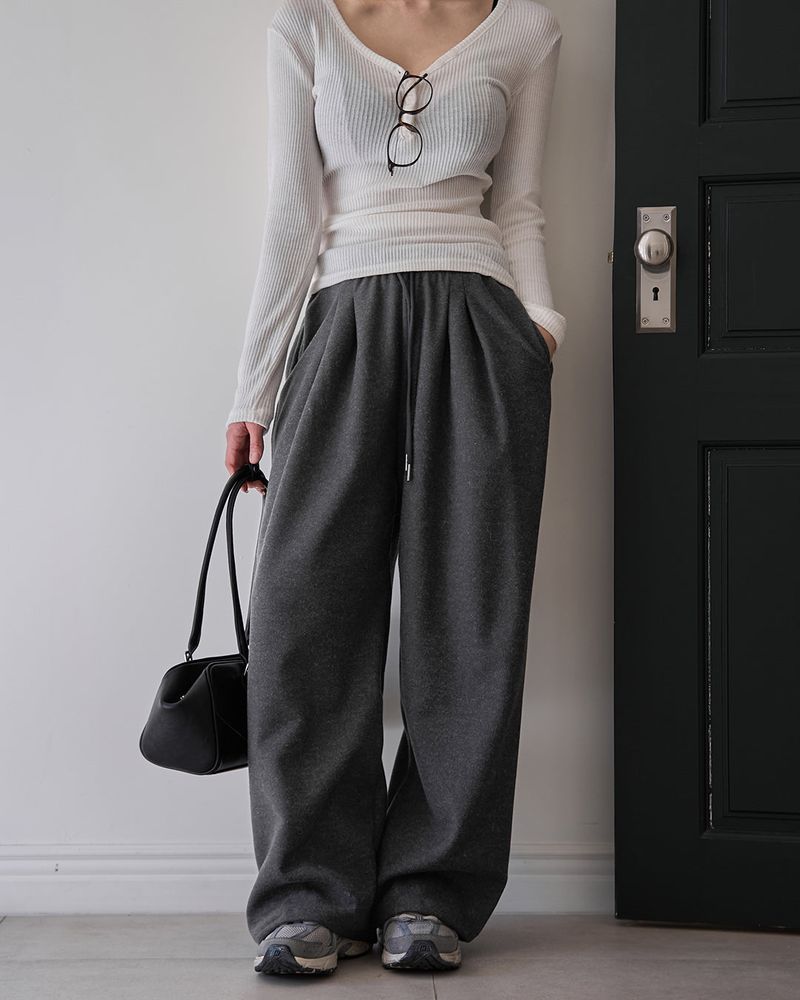 Linton pintuck banding pants