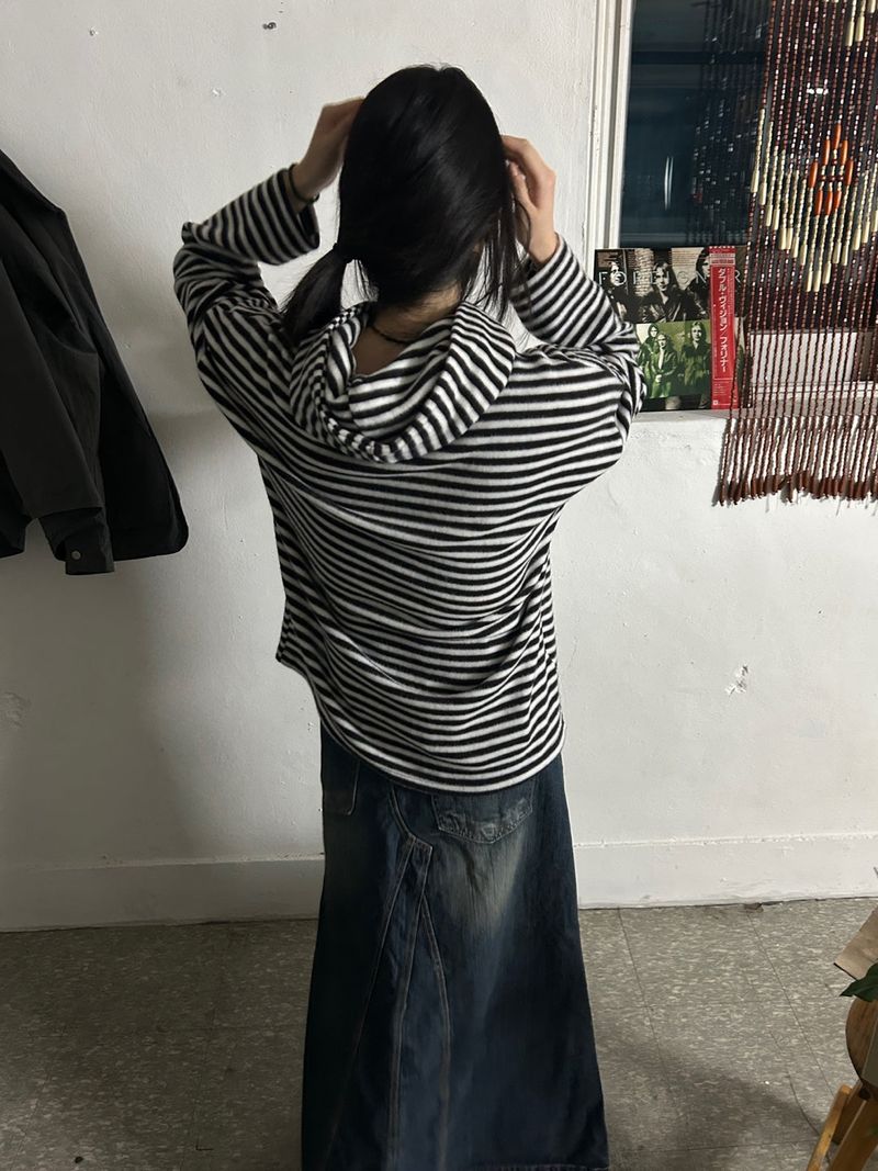 (3colors) cuty prison knit hoodie