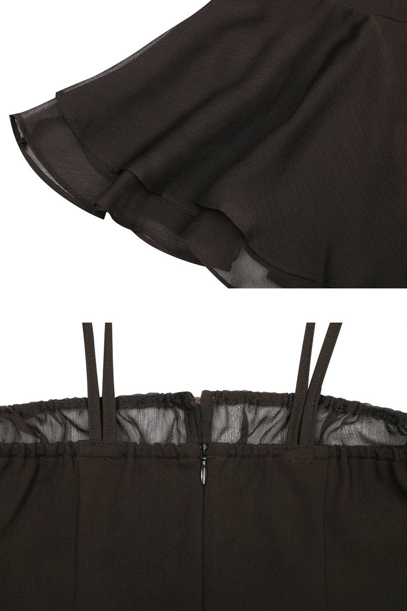 HEART RIBBON DRESS brown