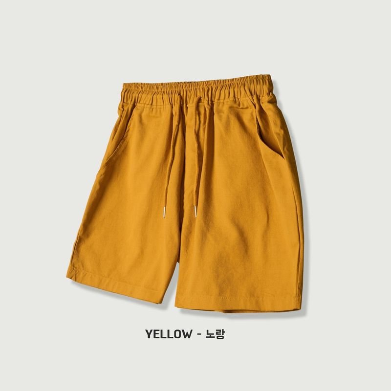 Washed cotton short pants 10COLOR