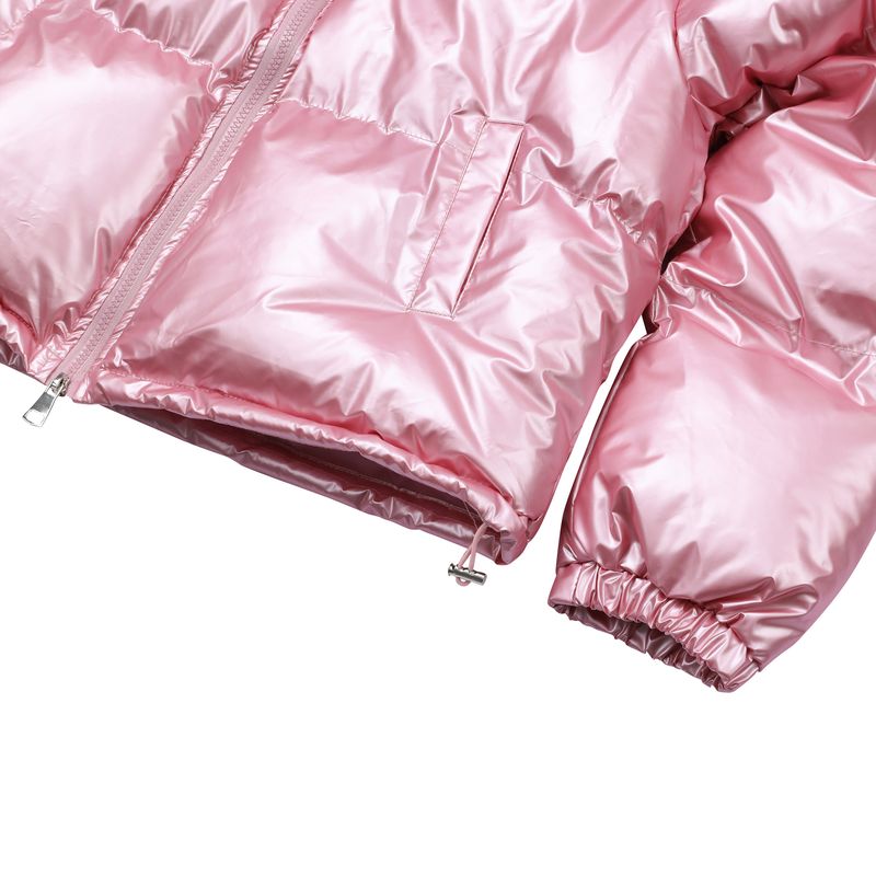 FAVE HIGH NECK GLOSSY CROP PADDING (3COLOR)