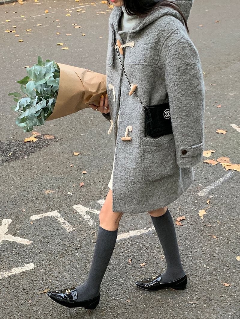 [MADE] Toit wool alpaca handmade toggle hood coat