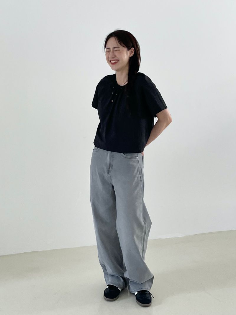 String point short-sleeved