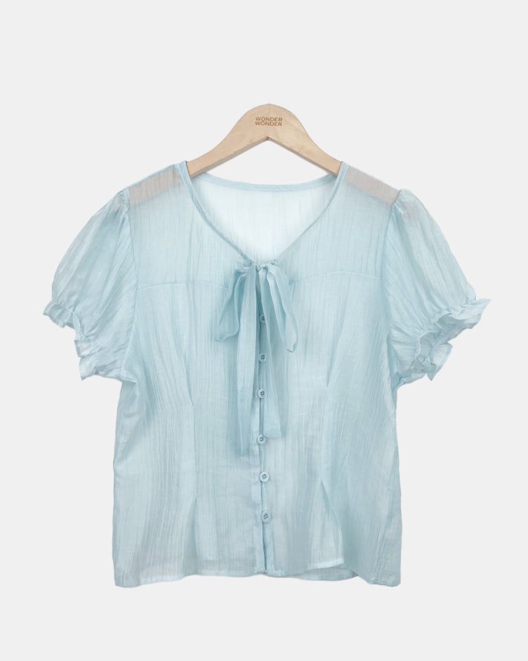 Muha Sheer Short Sleeve Blouse