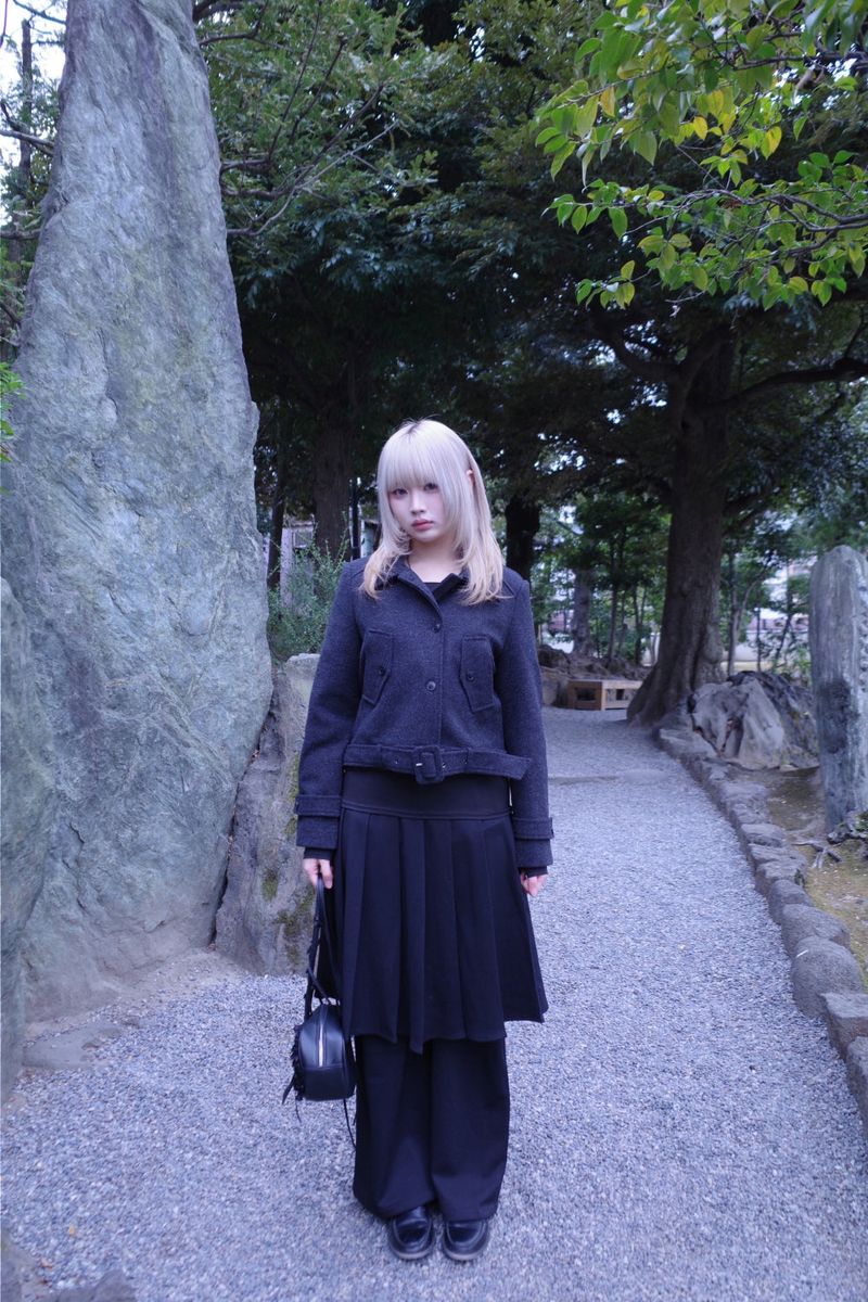 Zero belt short coat (2color)