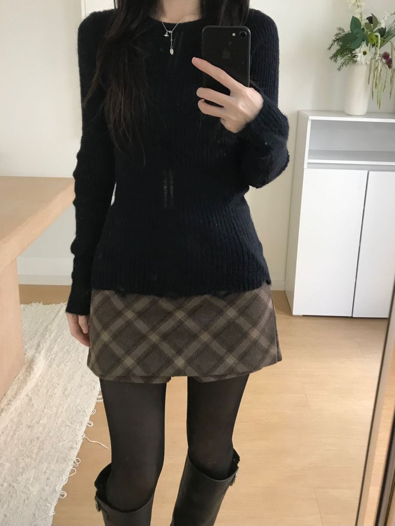 Hershey Checkered Skirt Pants (2 colors)