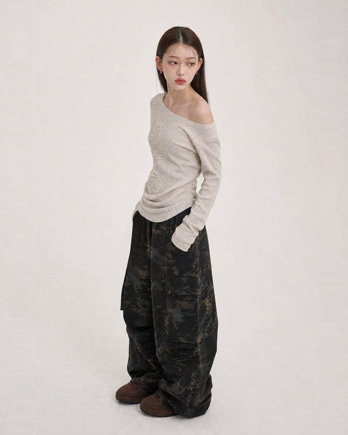 (W's) Petal Ribbed Knit