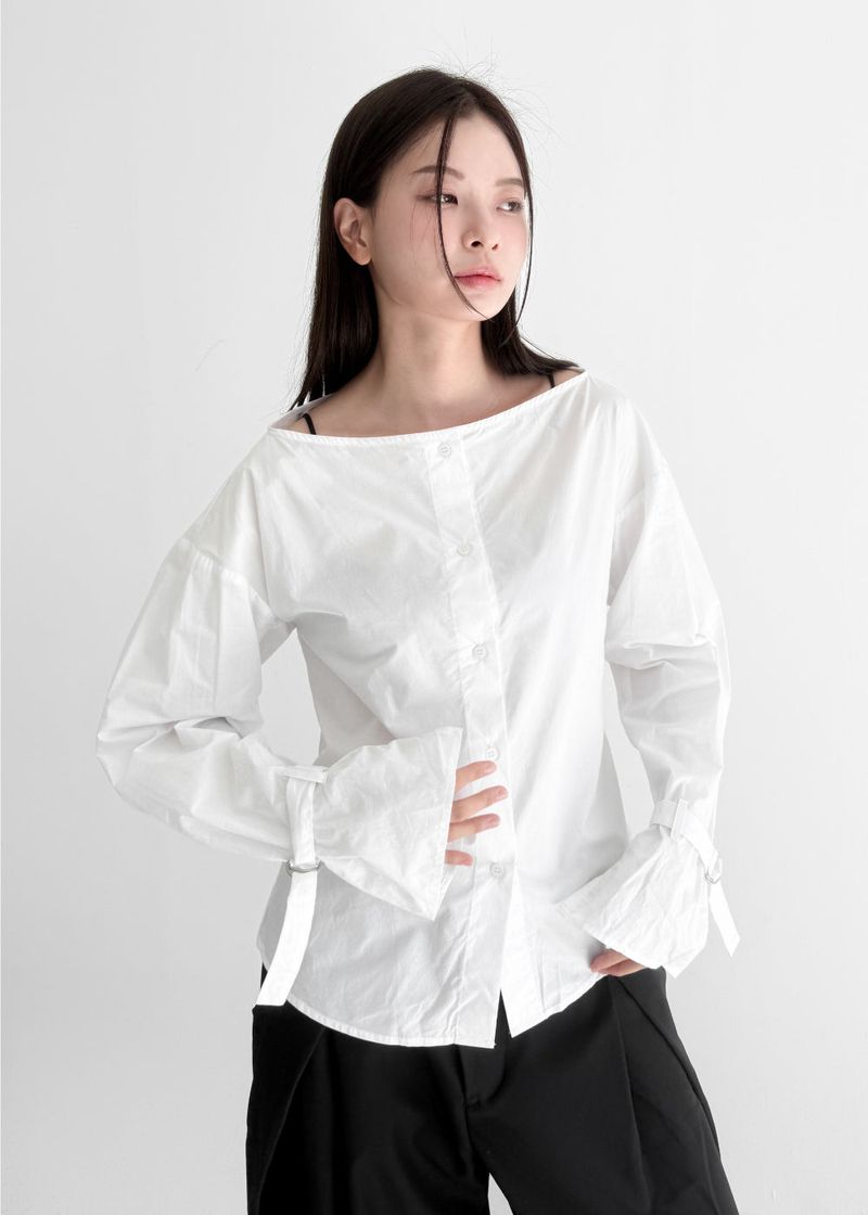  BOATNECK BELT BLOUSE
