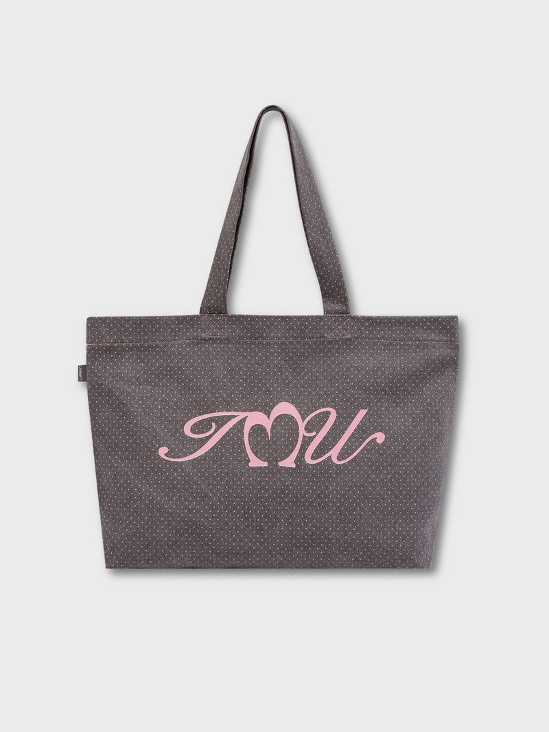 Cotton Dot Printing Eco Bag(COCOA)