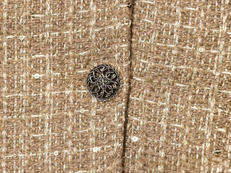 Lurex Tweed Puff Blouse