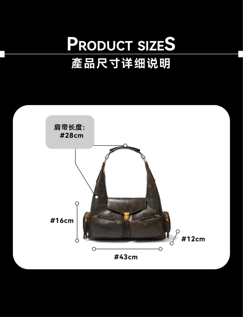 “CORDOVAN” Horn Biker Bag