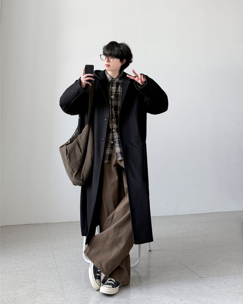Evelyn Wool Hood Coat