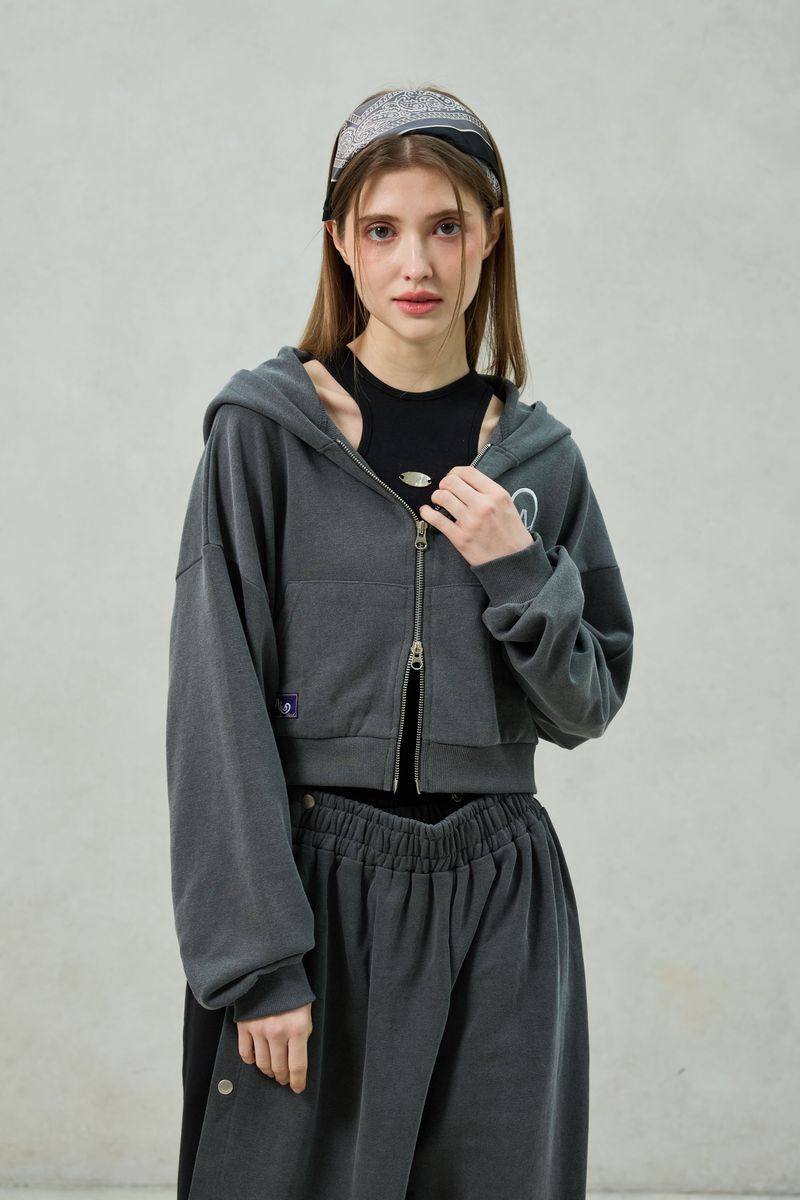 PITA HOOD ZIP-UP / CHARCOAL