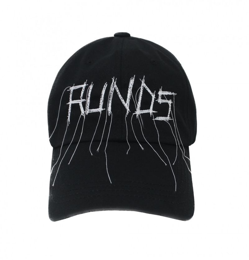 RUNDS（ランド）の「stitch lettering ball cap（Hats）」