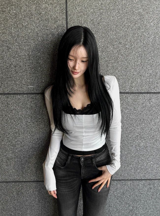 Dual Crop Layered Slim Top
