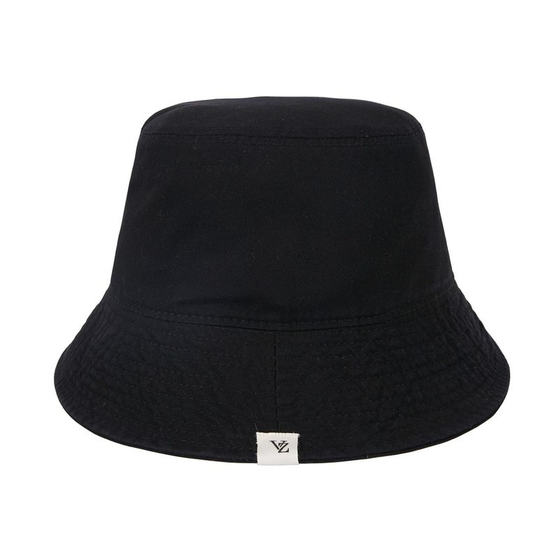 Monogram Label Pigment Bucket Hat Black