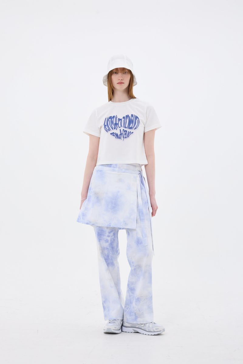 RAINDROP SKIRT PANTS / BLUE