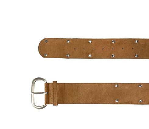 suede stud over belt