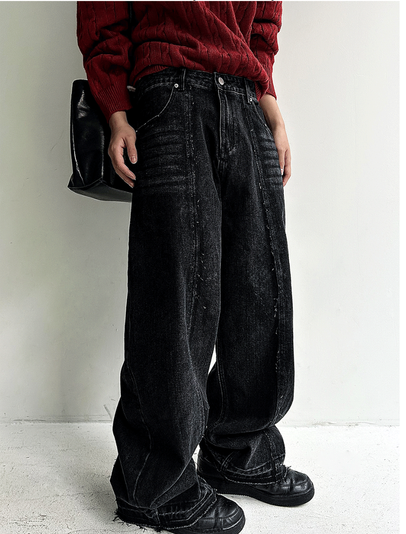 COSYHARU（コシハル）の「cut-off wide denim pants（Pants）」