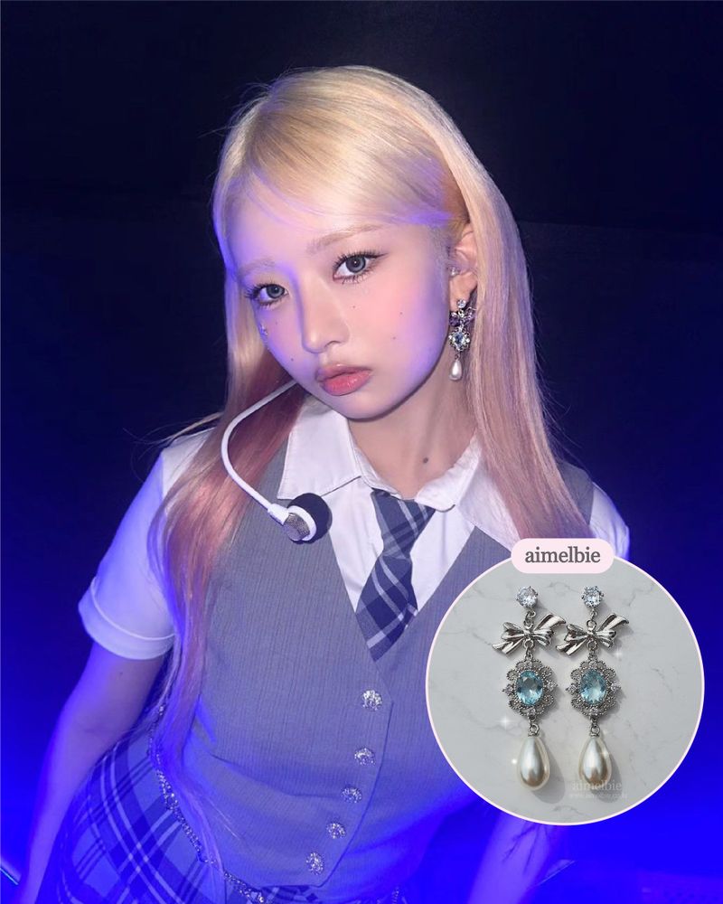 [IVE Wonyoung, Rei Earrings] Aqua Jewel Princess Earring - Fancy Version