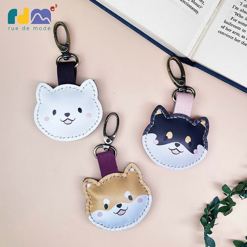 Shiba Inu Genuine Leather Keychain