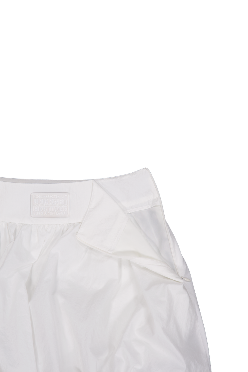 [UPDRAFT]BALLOON NYLON SKIRT WHITE
