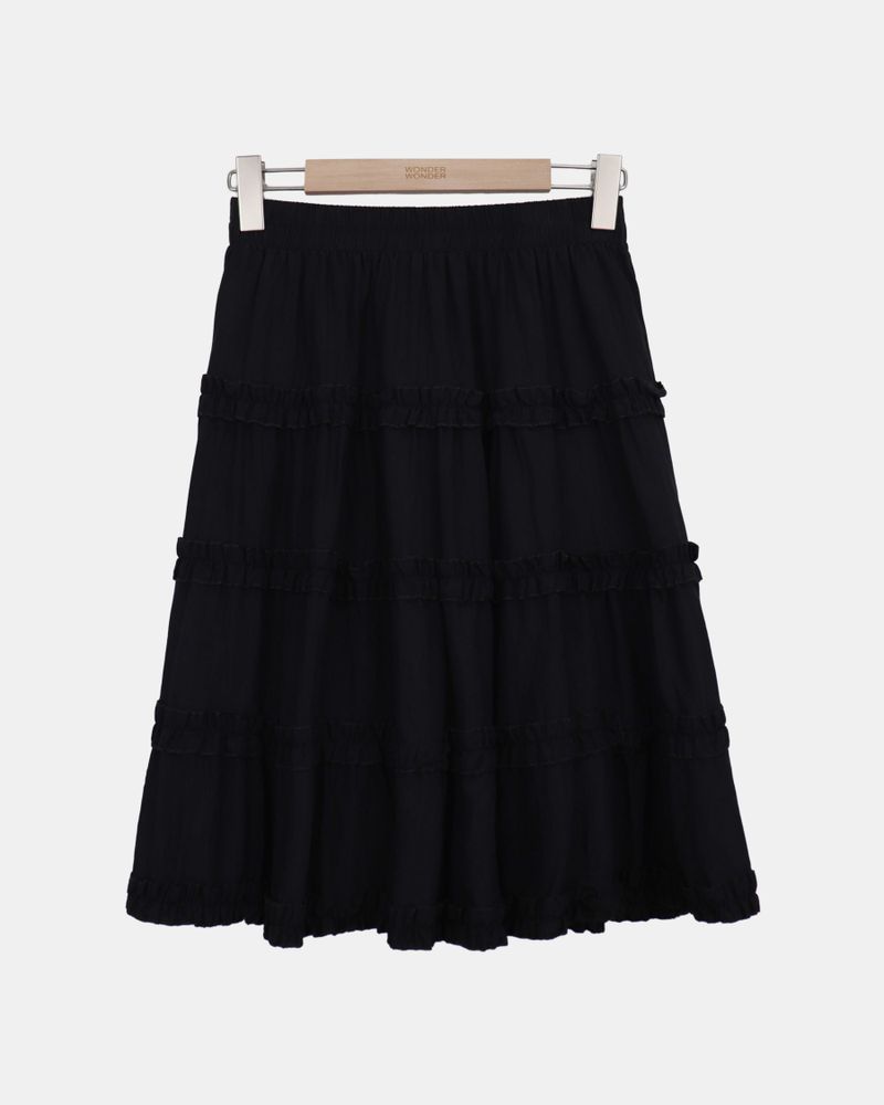 Reba Flare Tiered Midi Skirt