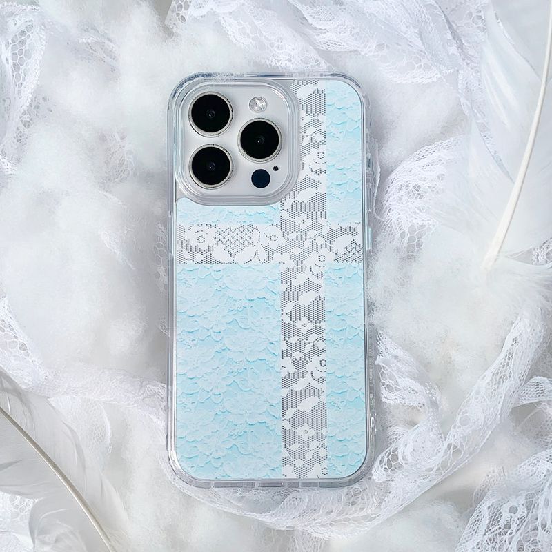 [MADE]angel cross lace case (mint)