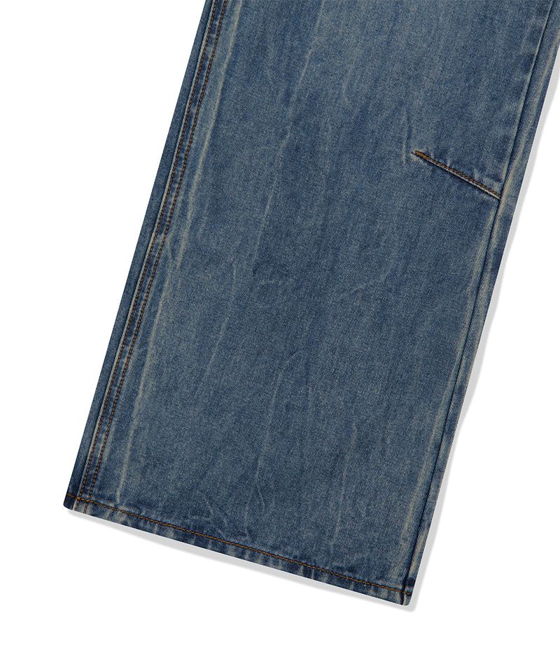 WASHED DART DENIM PANT