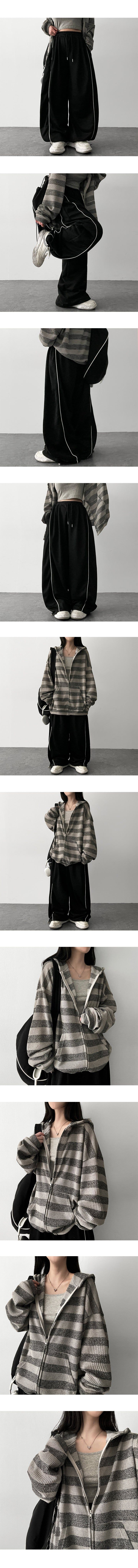 Tury banding line string training wide pants
