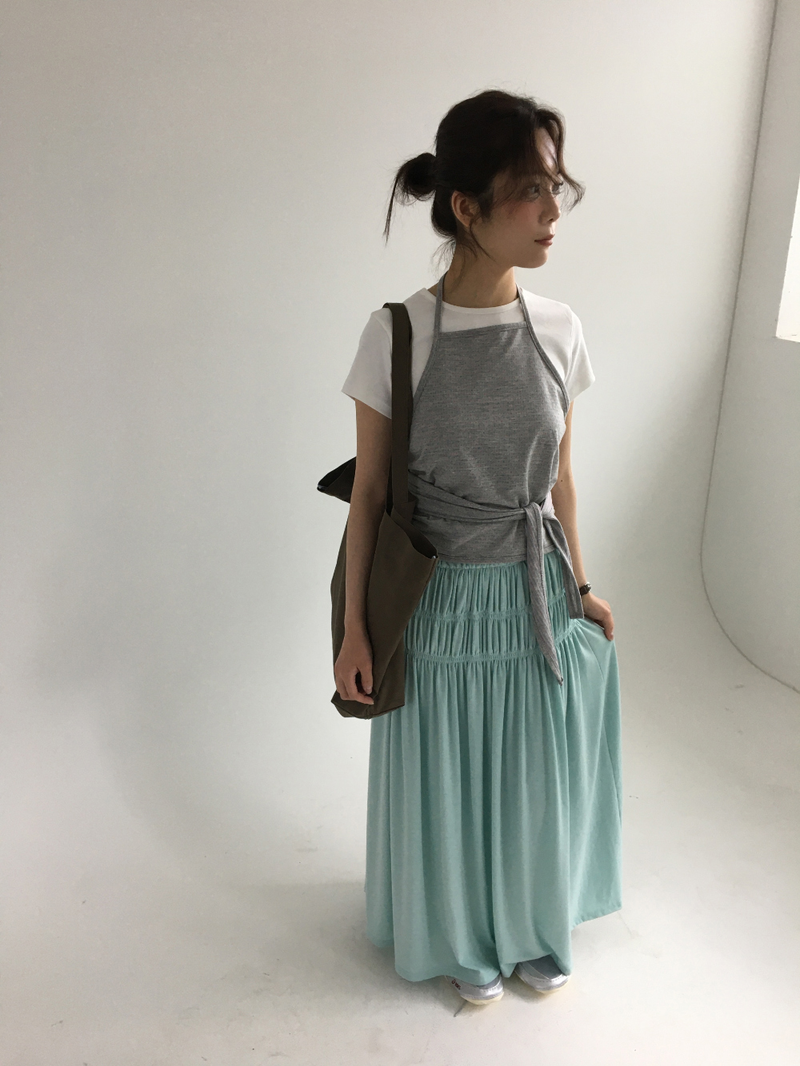 Sor Shirred Long Skirt (4color)