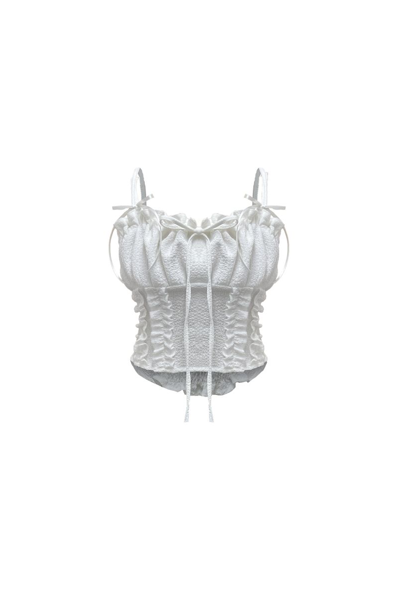 GAGA RIBBON BUSTIER / WHITE