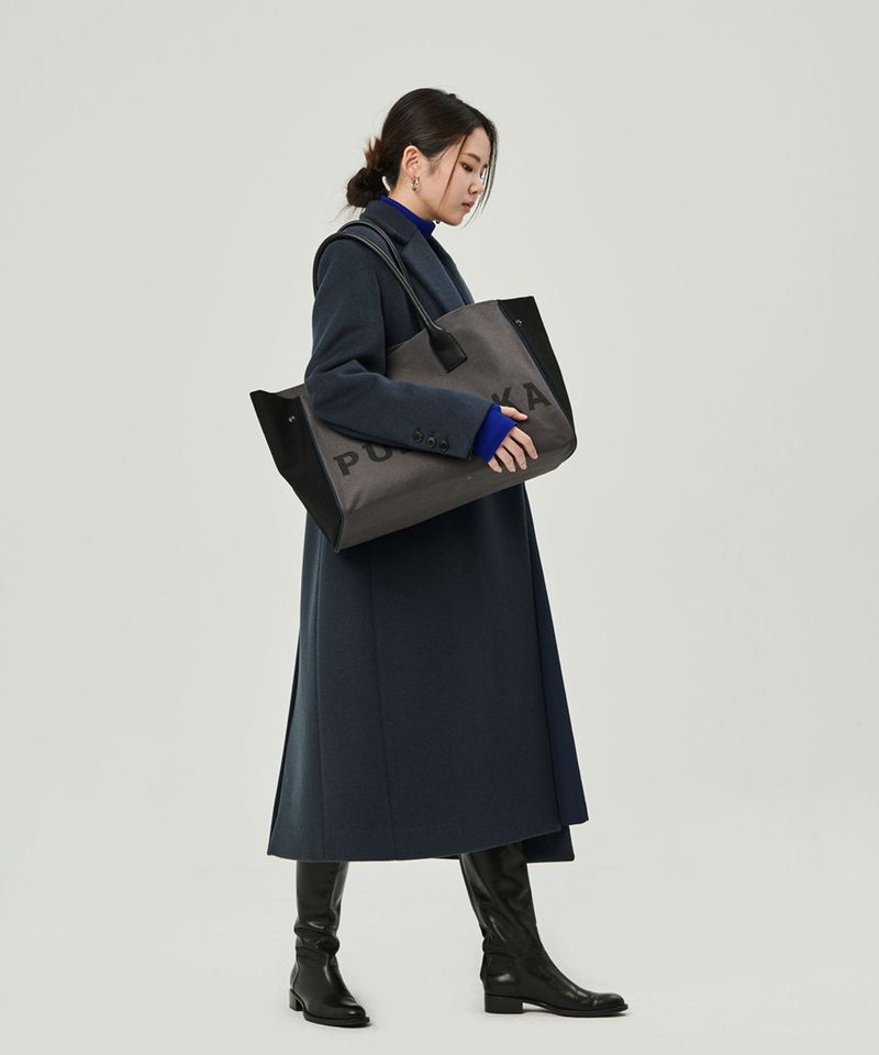 WOOL LONG COAT_NAVY