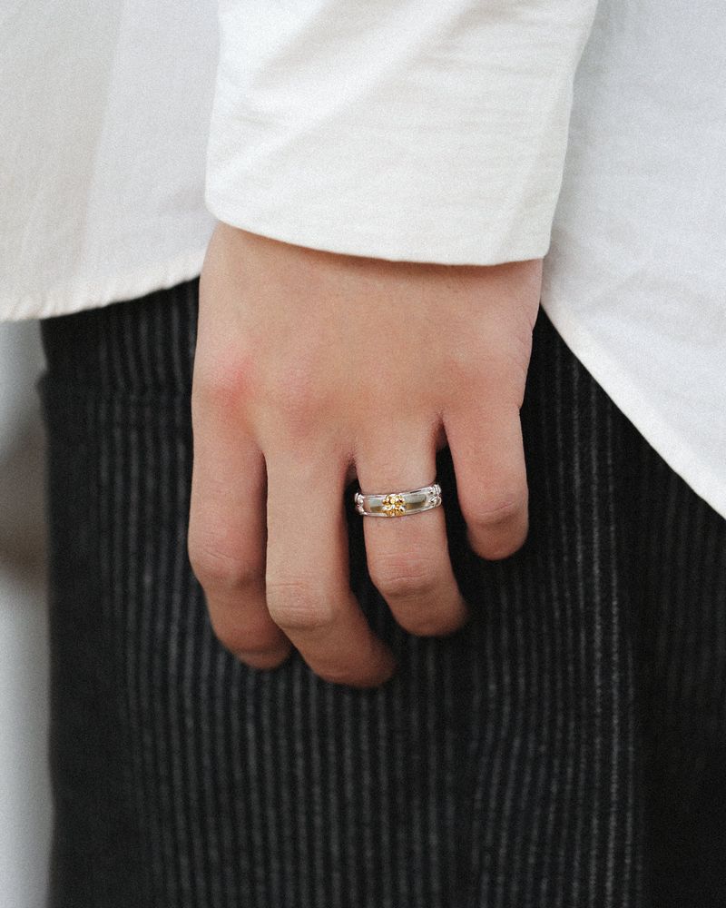 Clover rail ring G (925 silver)