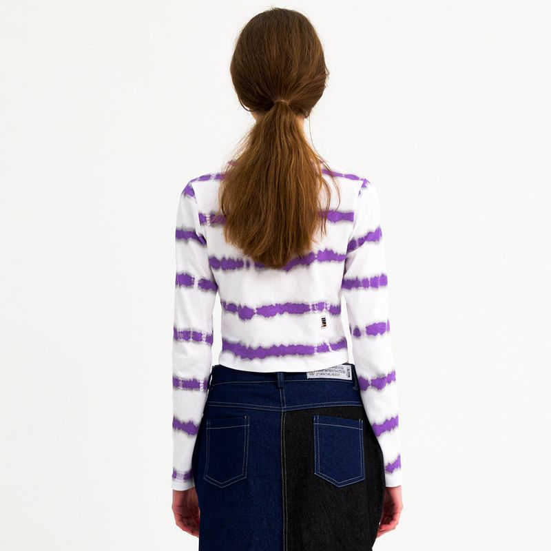 CIROS LONG SLEEVE CROP TEE (VIOLET)