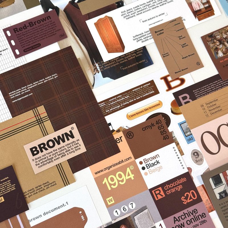 oab tone pack brown / scrap sticker set