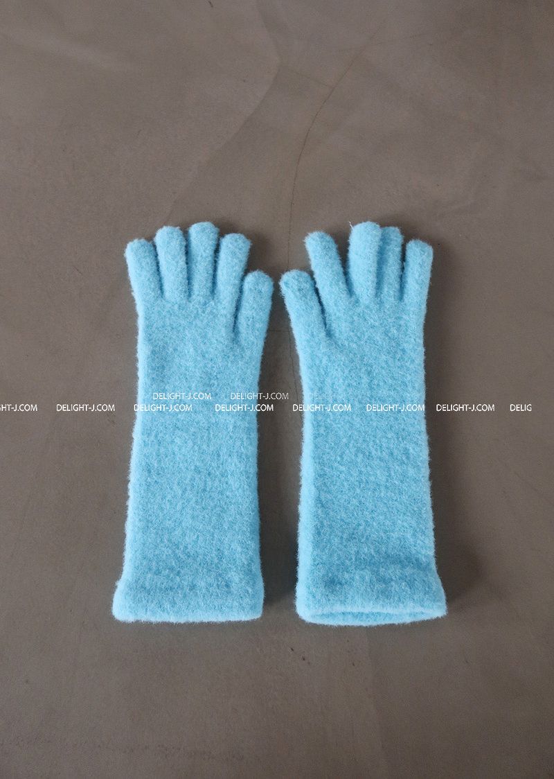 Patch Finger Slit Long Gloves