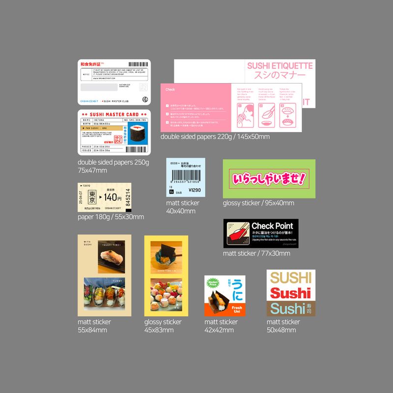 oab sushi pack / scrap sticker set