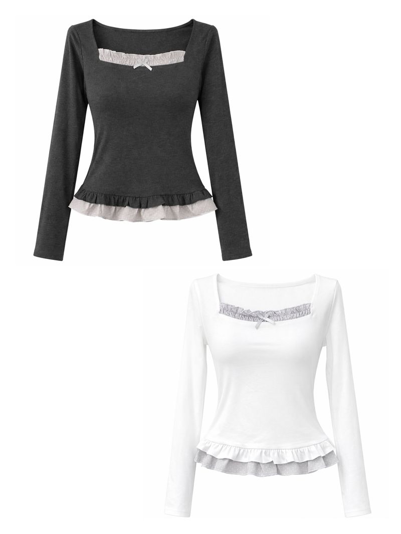 onthenextpage（オンザネクストページ）の「Rive Dot Frill Square Top（Tops）」