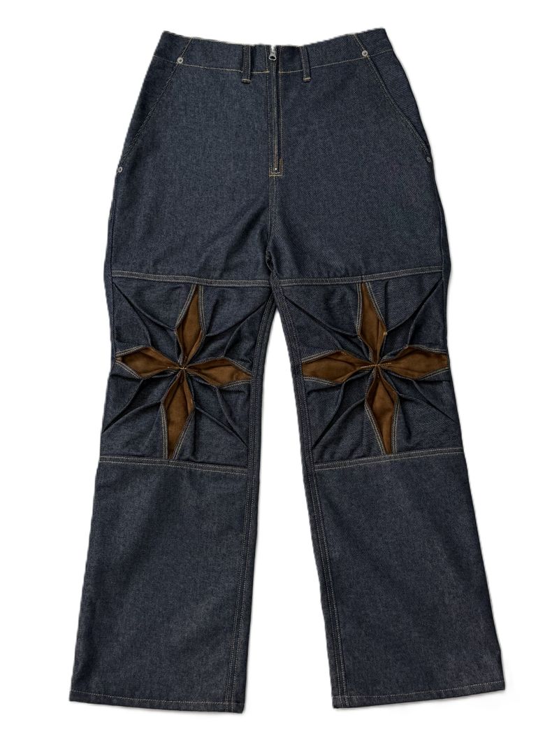[Hand-Made「005」] Origami Pants_Denim&Brown