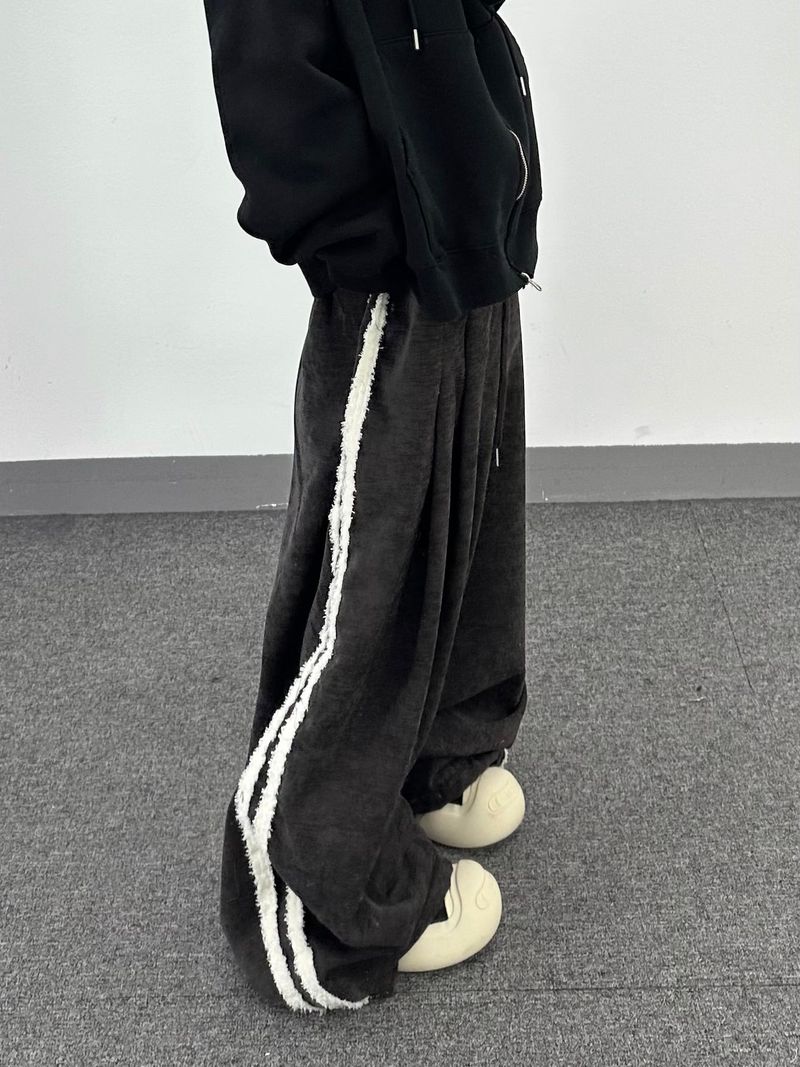 terry four pintuck pants