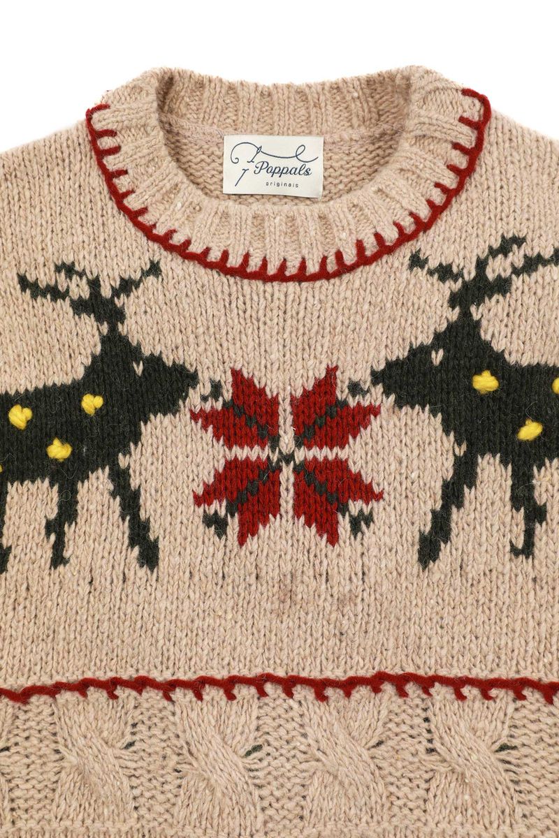 Deer Tweed Knit [Beige]