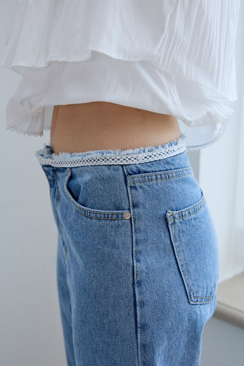 WILD FRINGE DENIM PANTS