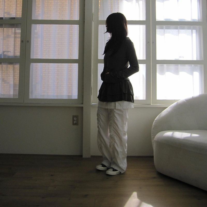Shirred Skirt Pants