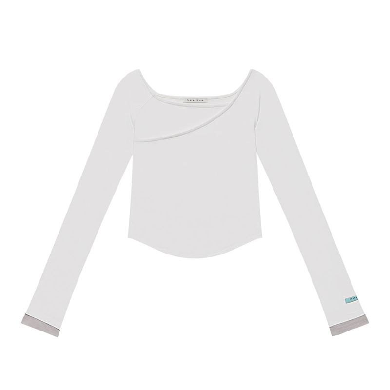  Crossed long-sleeved T-shirt 