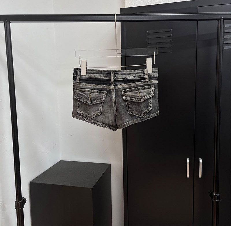 Fade washing short pants