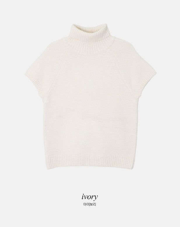 Forever Soft Turtle Neck Short Sleeve Knit (4color)